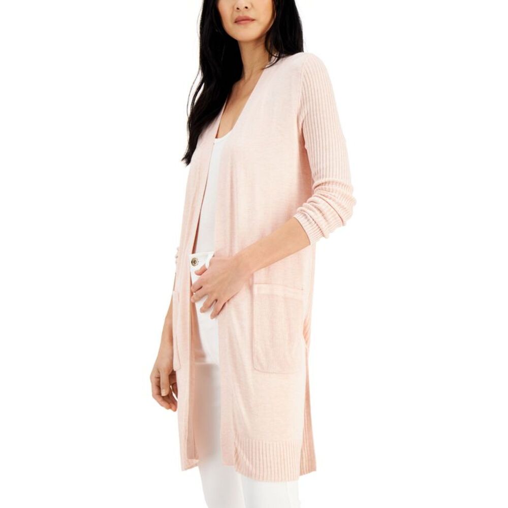 INC International Concepts International Concepts Womens Ribbed Duster Cardigan